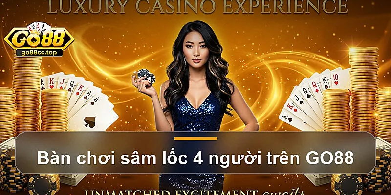 Bàn chơi sâm lốc 4 người trên GO88