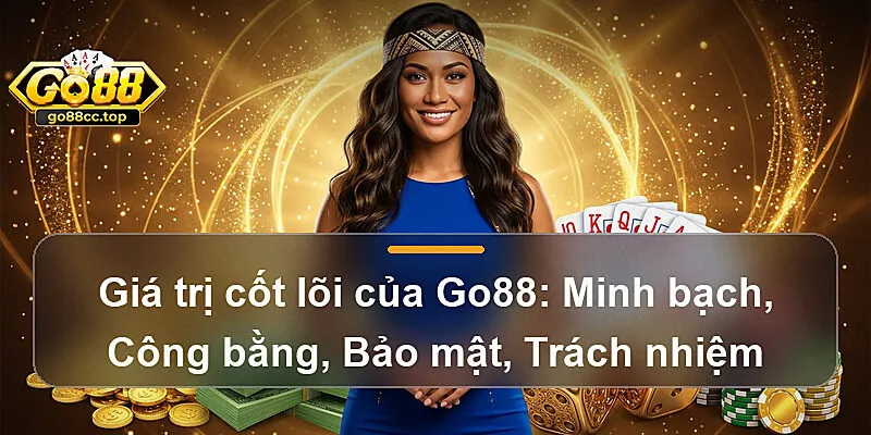 Giá trị cốt lõi của Go88: Minh bạch, Công bằng, Bảo mật, Trách nhiệm