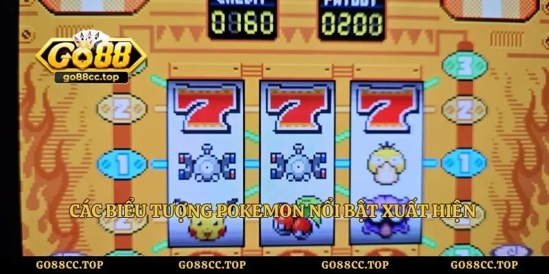Các biểu tượng Pokemon nổi bật xuất hiện trên những cuộn quay