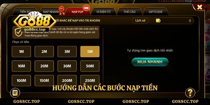 Trang Chủ 7 Hướng dẫn các bước nạp tiền