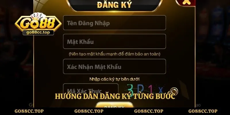 Đăng Ký Go88 Nhanh Chóng, Hướng Dẫn Chi Tiết Từ A-Z 2 Hướng dẫn đăng ký từng bước