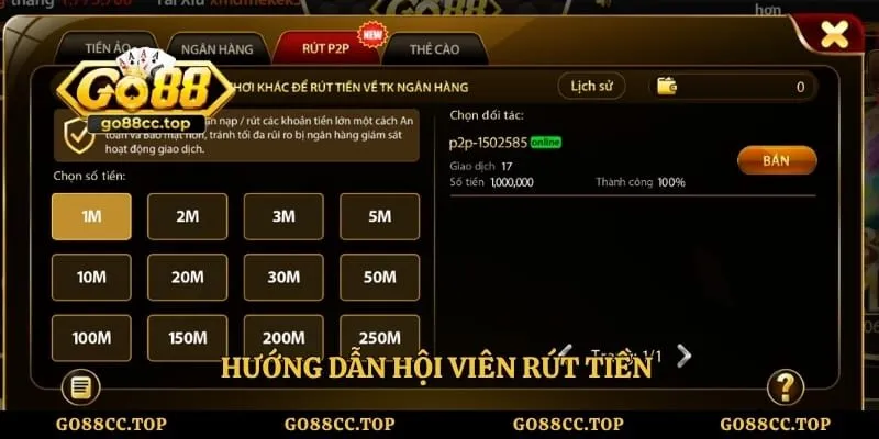Trang Chủ 8 Hướng dẫn hội viên rút tiền