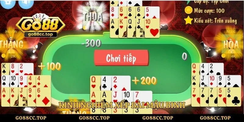 Kinh nghiệm xếp bài mậu binh