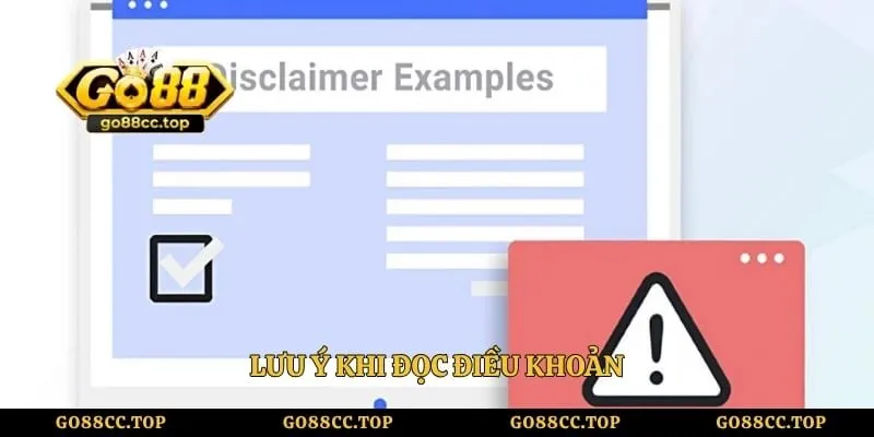 Lưu ý khi đọc điều khoản