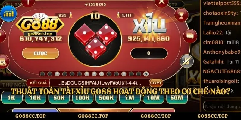 Thuật Toán Tài Xỉu Go88 Hoạt Động Theo Cơ Chế Nào?